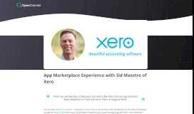 
							         App Marketplace Experience with Sid Maestre of Xero - OpenChannel								  
							    
