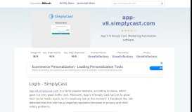 
							         App-v8.simplycast.com website. Login - SimplyCast.								  
							    