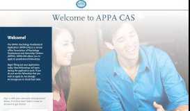 
							         APPA CAS | Applicant Login Page								  
							    