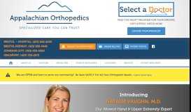
							         Appalachian Orthopedics, Johnson City & Bristol, TN								  
							    