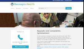 
							         Appeals and grievances | Hennepin Health								  
							    