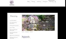 
							         Appeals : Lake District National Park								  
							    