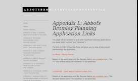 
							         Appendix L: Abbots Bromley Planning Application Links ...								  
							    