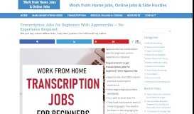 
							         Appenscribe Transcription Jobs for Beginners - No ...								  
							    