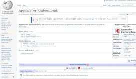 
							         Appenzeller Kantonalbank - Wikipedia								  
							    