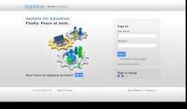 
							         Applane For Education- Login Page								  
							    