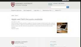 
							         Apple and Dell discounts available | Harvard University Information ...								  
							    