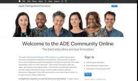 
							         Apple Distinguished Educators Online Community -The ADE Community								  
							    