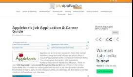 
							         Applebee's Job Application & Career Guide 2019 | Job Application ...								  
							    