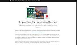 
							         AppleCare for Enterprise Service - Official Apple Support								  
							    