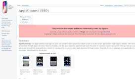 
							         AppleConnect (SSO) - The iPhone Wiki								  
							    