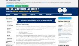 
							         Applicant Information - Admissions - Maine Maritime Academy								  
							    