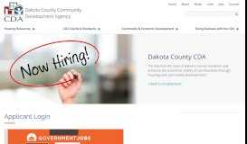 
							         Applicant Login - Dakota County Community Development Agency								  
							    