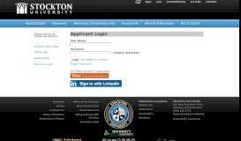 
							         Applicant Login - Stockton University- Job Opportunities								  
							    