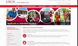 
							         Applicant or Admitted Student | California State University, Northridge								  
							    