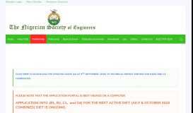 
							         Applicant Portal Guide - The Nigerian Society of Engineers								  
							    