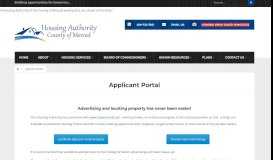 
							         Applicant Portal - Housing Authority								  
							    