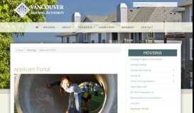 
							         Applicant Portal | Housing - Vancouver Housing Authority								  
							    