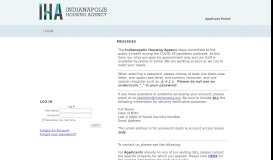 
							         Applicant Portal - Indianapolis Housing Agency								  
							    