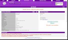 
							         Applicant Portal - Job Detail								  
							    