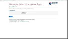 
							         Applicant Portal - Newcastle University								  
							    