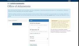 
							         Applicant Portal - UCSB Admissions - UC Santa Barbara								  
							    