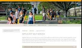 
							         Applicant Self Service | California State University, Long Beach								  
							    