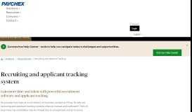 
							         Applicant Tracking Software | Paychex								  
							    