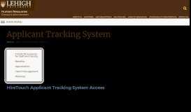 
							         Applicant Tracking System - Human Resources - Lehigh University								  
							    