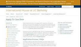 
							         Applicants International House, Berkeley								  
							    