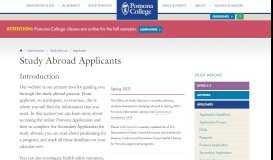 
							         Applicants | Pomona College in Claremont, California - Pomona College								  
							    