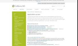 
							         Application access - California ISO								  
							    