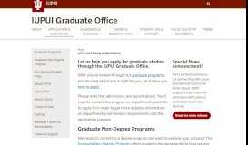 
							         Application & Admissions: IUPUI Graduate Office: IUPUI								  
							    