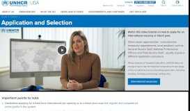 
							         Application and Selection - UNHCR								  
							    