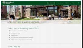 
							         Application & Assignments – Housing & Dining Services								  
							    