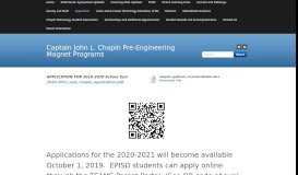 
							         Application - Chapin Pre-Engineering and Computer Science Magnet ...								  
							    