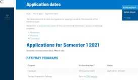 
							         Application dates | How do I apply? | University of the Sunshine ... - USC								  
							    