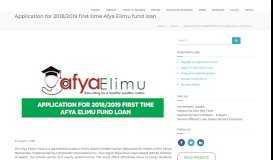
							         Application for 2018/2019 first time Afya Elimu fund loan – Afya Elimu								  
							    