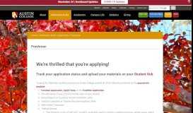 
							         Application for Admission - Freshman - Austin College								  
							    