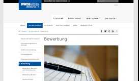 
							         Application for Admission - RWTH AACHEN UNIVERSITY - English								  
							    