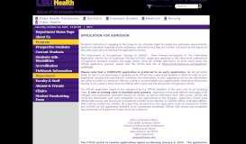 
							         Application for Admission - School of Allied Health Professions - LSU ...								  
							    