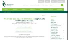 
							         Application for Admission - Wilmington College								  
							    