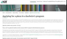 
							         Application for Bachelor Studies - KIT-INTL Portal								  
							    