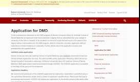 
							         Application for DMD | Dental School - Boston University								  
							    