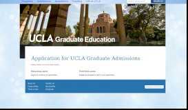 
							         Application for UCLA Graduate Admissions								  
							    