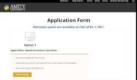 
							         Application Form - Amity University								  
							    