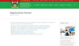 
							         Application Forms | Makerere University								  
							    