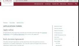 
							         Application Forms | Union College								  
							    