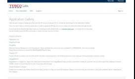 
							         Application Gallery - Tesco Labs Developer Portal								  
							    