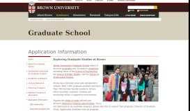 
							         Application Information | Graduate School - Brown University								  
							    